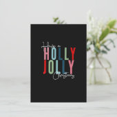 Heb een Holly Xmas Jolly kerstregenboog_1 Kaart (Staand voorkant)