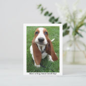 Heb een hond die een goede dag is! Briefkaart (Staand voorkant)