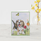 Heb een hond Happy Birthday Kaart (Gele Bloem)