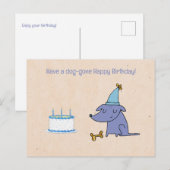 Heb een honds gelukkige verjaardag Aangepast Briefkaart (Voorkant / Achterkant)