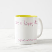 Heb een hopdag!! tweekleurige koffiemok (Voorkant rechts)