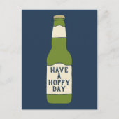 Heb een Hoppy Dag Groene Bierfles Briefkaart (Voorkant)