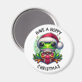 Heb een hoppy kerst | Kikkerbilletjes Magneet (Voorkant / Achterkant)