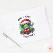 Heb een hoppy kerst | Kikkerbilletjes Ronde Sticker (Envelop)