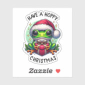 Heb een hoppy kerst | Kikkerbilletjes Sticker (Vel)