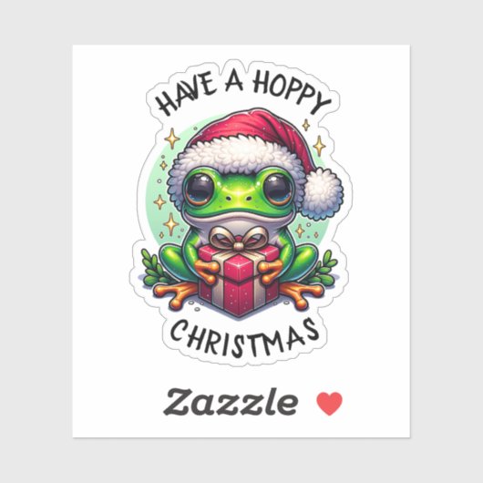 Heb een hoppy kerst | Kikkerbilletjes Sticker (Vel)