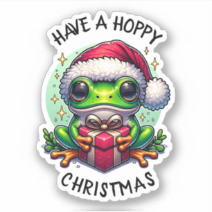 Heb een hoppy kerst Kikkerbilletjes Sticker