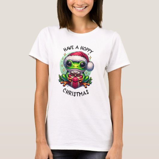 Heb een hoppy kerst | Kikkerbilletjes T-shirt (Voorkant)