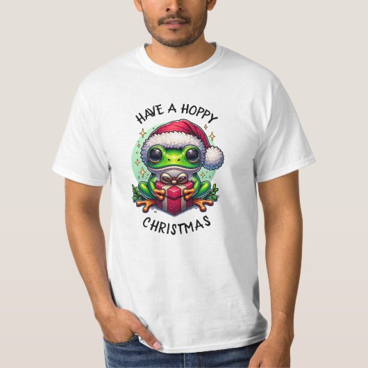 Heb een hoppy kerst | Kikkerbilletjes T-shirt (Voorkant)