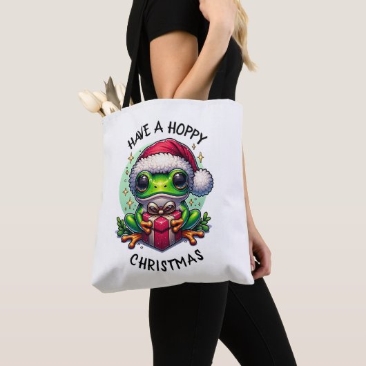 Heb een hoppy kerst | Kikkerbilletjes Tote Bag (Dichtbij)
