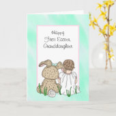 Heb een "Hoppy"-paasdochter Kaart (Gele Bloem)