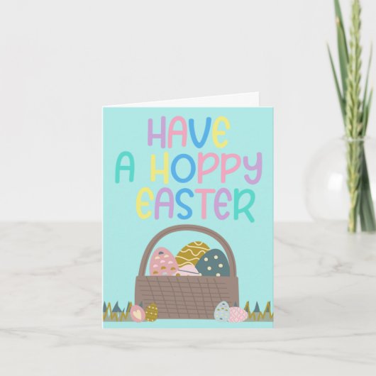 Heb een Hoppy Pasen kleurrijk Kaart (Voorkant)