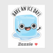 Heb een Ice Day Grappige Ice Cube Pun Sticker (Vel)