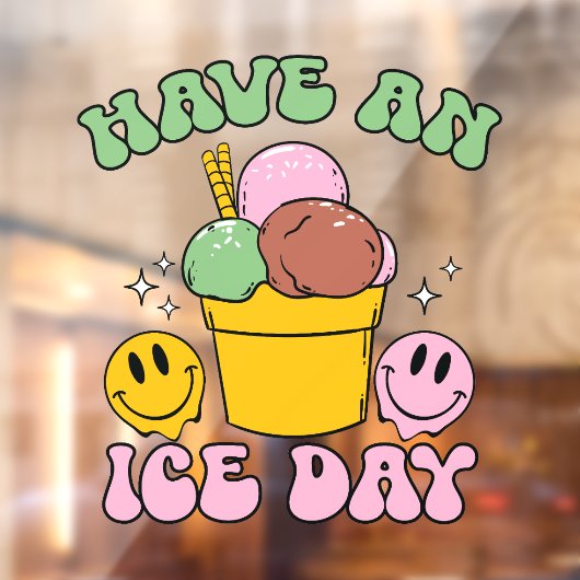 Heb Een Ijsdag Raamsticker (Vel 2)