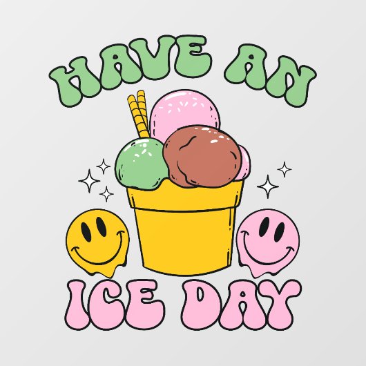 Heb Een Ijsdag Raamsticker (Vel)