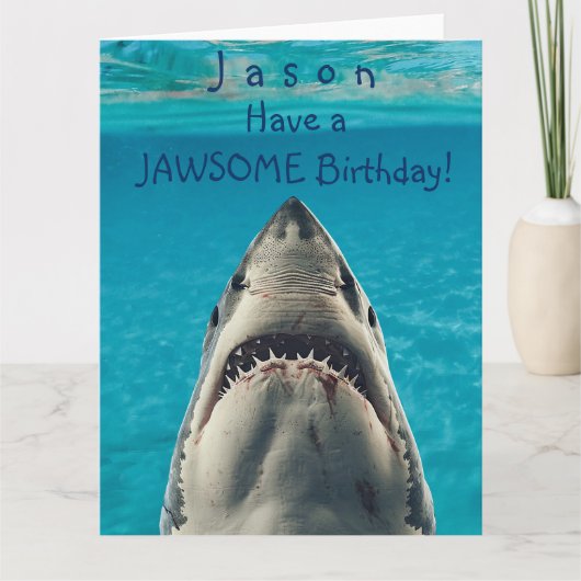 Heb een Jawsome Birthday Shark Kaart (Voorkant)