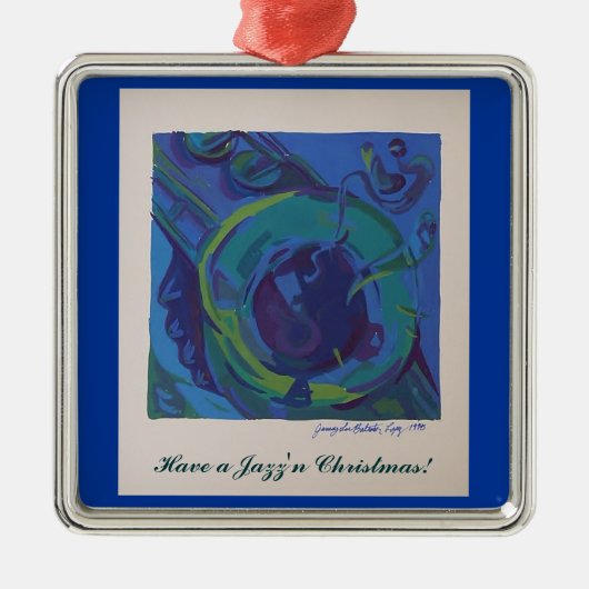 Heb een Jazz kerstmis Metalen Ornament (Voorkant)