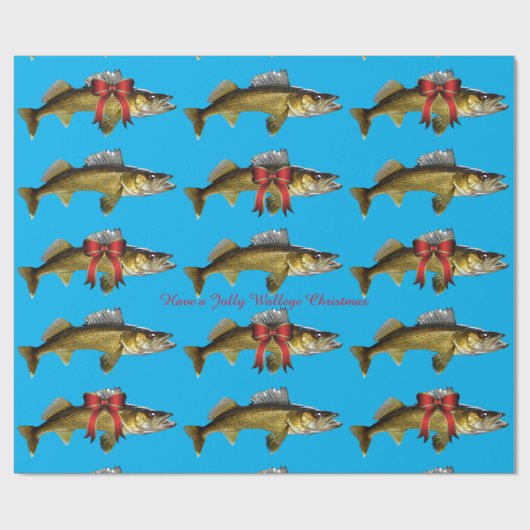 "Heb een Jolly Walleye Kerstmis" Cadeaupapier (Vlak)
