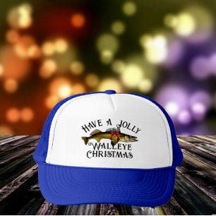 "Heb een Jolly Walleye Kerstmis" Trucker Pet