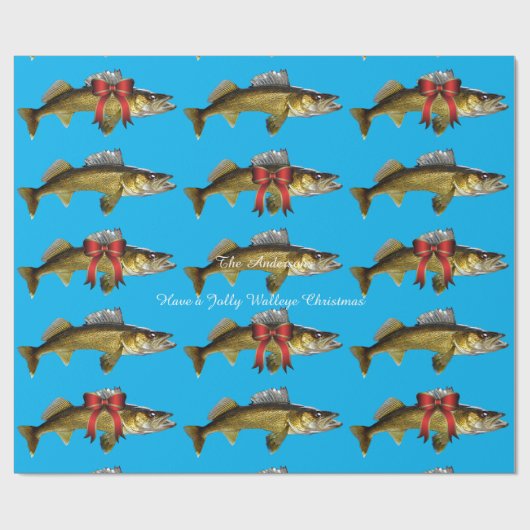 "Heb een Jolly Walleye kerstpapier" Cadeaupapier (Vlak)