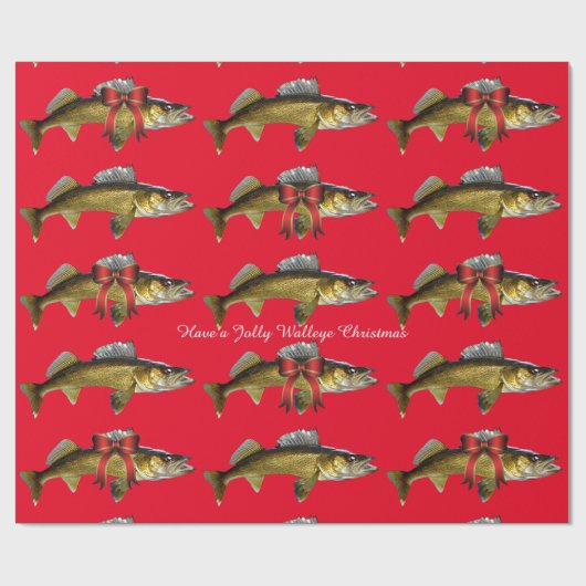 "Heb een Jolly Walleye kerstpapier" Cadeaupapier (Vlak)
