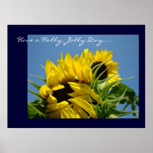 Heb een kerst met zonneschijn! kunstprint cadeaus poster
