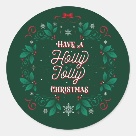 Heb een kerst vol vrolijkheid Stickers (Voorkant)