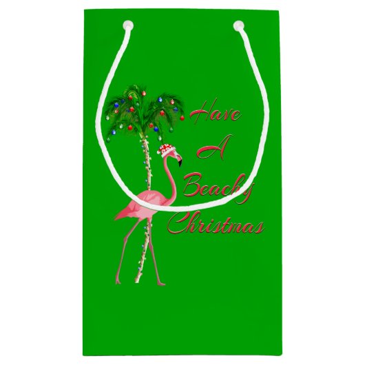 Heb een kerstcadeautje met een beachy klein cadeauzakje (Achterkant)