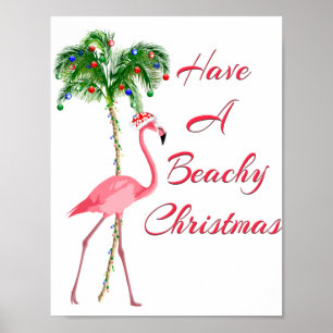 Heb een kerstcadeautje met een beachy poster