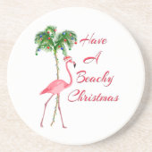 Heb een kerstcadeautje met een beachy zandsteen onderzetter (Voorkant)