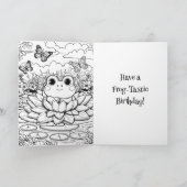 Heb een Kikker-tastische Verjaardag plus kleurplaa Kaart (Binnen)