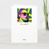 Heb een kleurrijke verjaardag | Abstracte kunst Kaart (Achterkant)