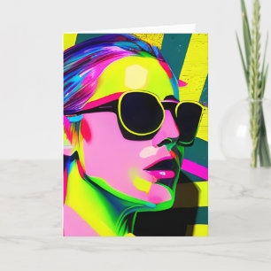 Heb een kleurrijke verjaardag Abstracte kunst Kaart