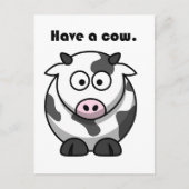 Heb een Koe Dairy Holstein Funny Pun Cartoon Briefkaart (Voorkant)
