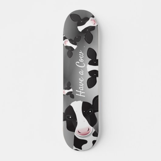 Heb een Koe Tan Black White Grey Animal Persoonlijk Skateboard (Voorkant)