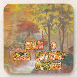 Heb een koele herfstseizoen  Art Print Bier Onderzetter