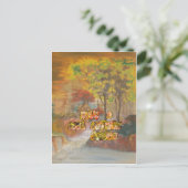 Heb een koele herfstseizoen  Art Print Briefkaart (Staand voorkant)