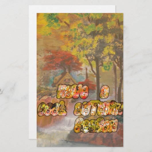 Heb een koele herfstseizoen Art Print Briefpapier (Voorkant / Achterkant)