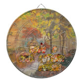 Heb een koele herfstseizoen Art Print Dartbord (Voorkant)