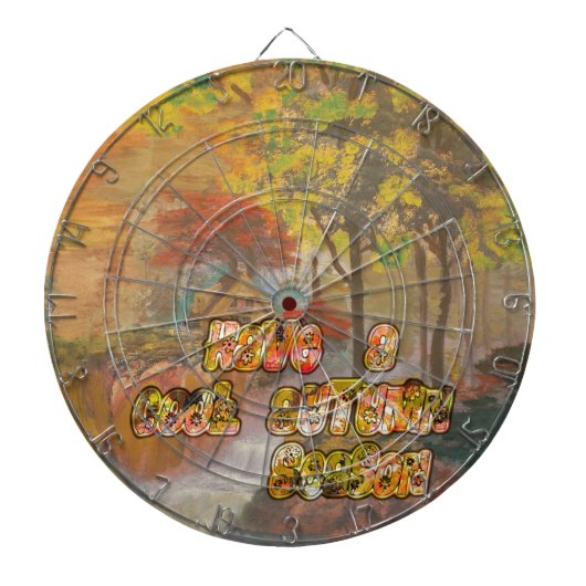 Heb een koele herfstseizoen  Art Print Dartbord (Voorkant)