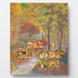 Heb een koele herfstseizoen Art Print Fotoplaat