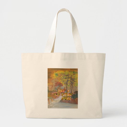 Heb een koele herfstseizoen  Art Print Grote Tote Bag (Voorkant)