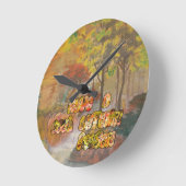 Heb een koele herfstseizoen  Art Print Ronde Klok (Hoek)