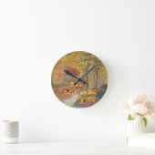 Heb een koele herfstseizoen  Art Print Ronde Klok (Huis)