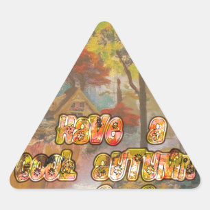 Heb een koele herfstseizoen  Art Print Sticker