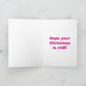 Heb een Koele Kerstkaart van de Pinguïn Yule Feestdagen Kaart (Binnen)