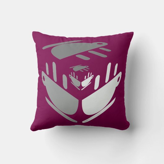 Heb een kop Java diepe wijn Kussen (Achterkant)