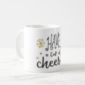 Heb een kopje cheer Kerst koffiemok (Voorkant links)