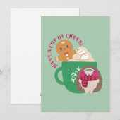 Heb een kopje troost!  feestdagenkaart (Voorkant / Achterkant)