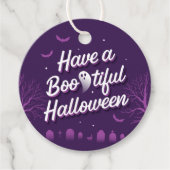 Heb een Label met een mooie halloween ronde cadeau (Voorkant)